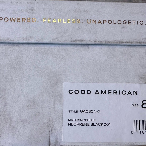 Good American Cinder-F*cking-Rella Wedge in Neoprene Black. - Picture 6 of 6